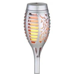 Luminaire Deco Globo Solar Led Argente, 12 Lumieres