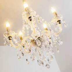 Lustre A 5 Lampes Transparent, 5 Lumieres