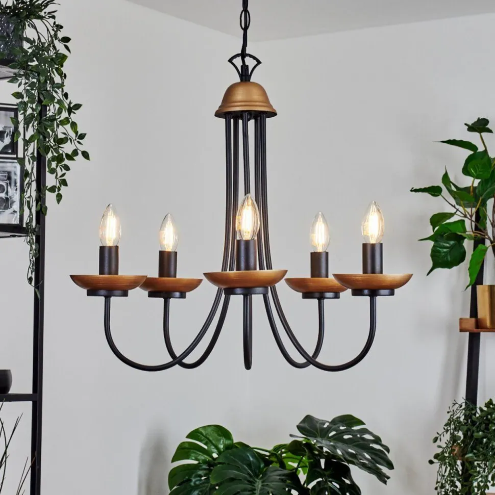 Lustre Cassague Noir, 5 Lumieres
