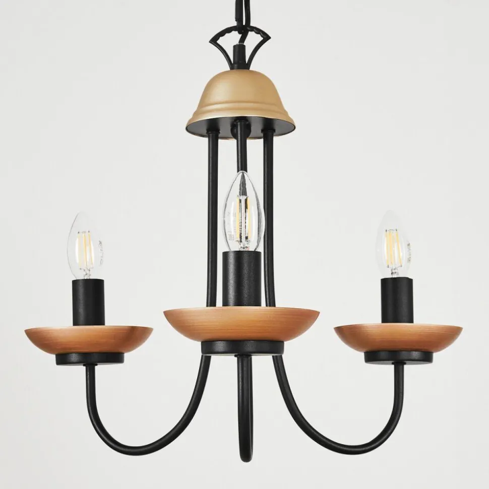 Lustre Cassague Noir, 3 Lumieres