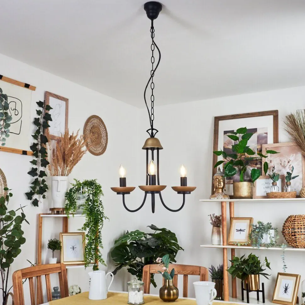 Lustre Cassague Noir, 3 Lumieres
