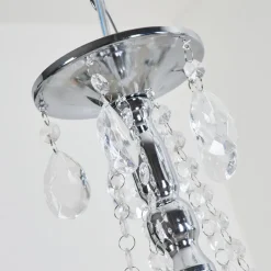 Lustre Cheop Chrome, Transparent, 5 Lumieres