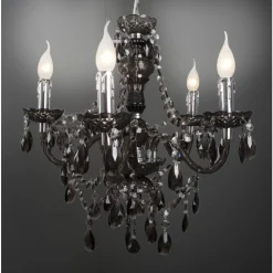 Lustre Delhi Noir, 5 Lumieres