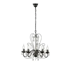 Lustre Fischer-Honsel Prisma Noir, 5 Lumieres