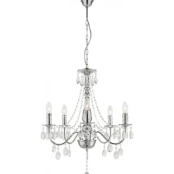 Lustre Globo Chrome, 5 Lumieres