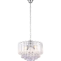 Lustre Globo Chrome, Clair, 4 Lumieres