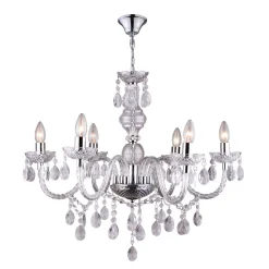 Lustre Globo Cuimbra I Chrome, Acier Inoxydable, 6 Lumieres