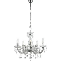 Lustre Globo Cuimbra Ii Transparent, 5 Lumieres