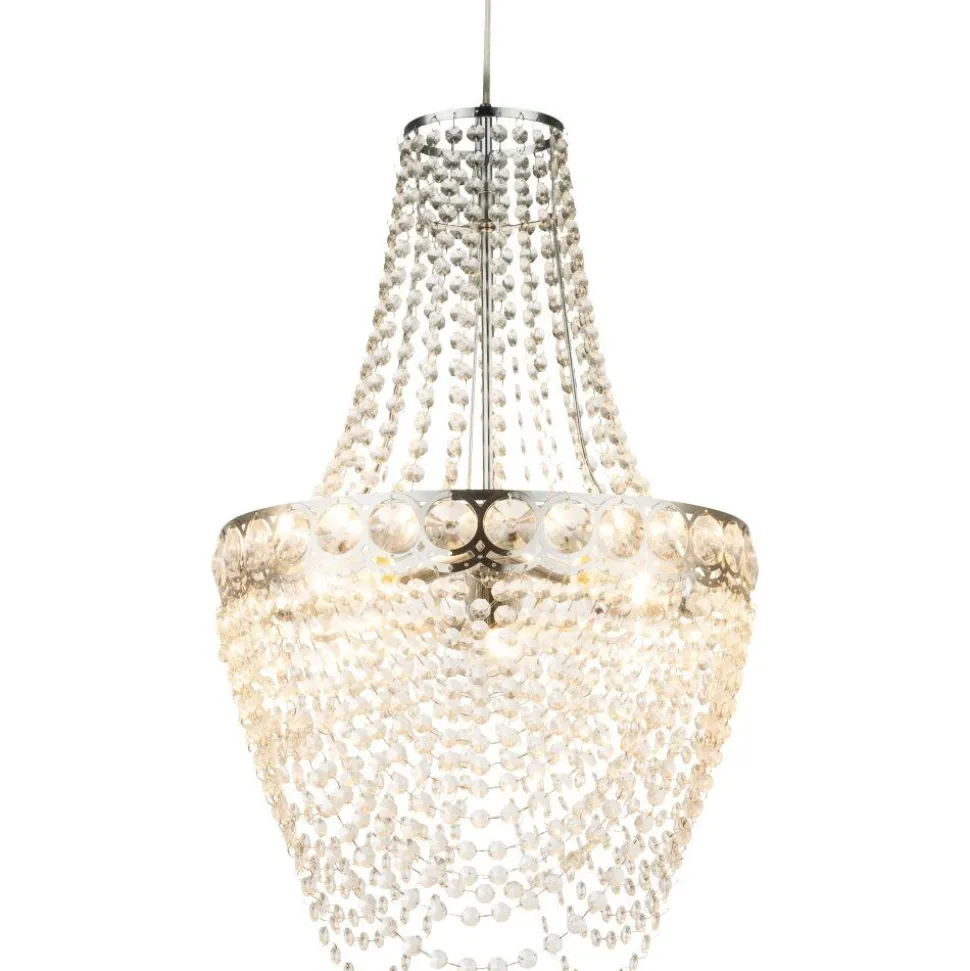 Lustre Globo Stromboli Chrome, Clair, 3 Lumieres