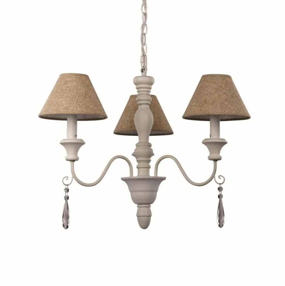 Lustre Ideal Lux Provence Blanc, 3 Lumieres