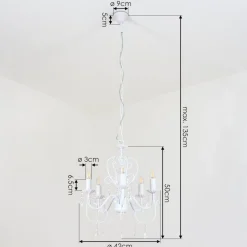 Lustre Ksim Blanc, 5 Lumieres