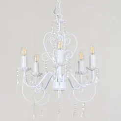 Lustre Ksim Blanc, 5 Lumieres