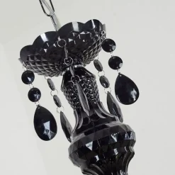 Lustre Malmback Chrome, Noir, 6 Lumieres