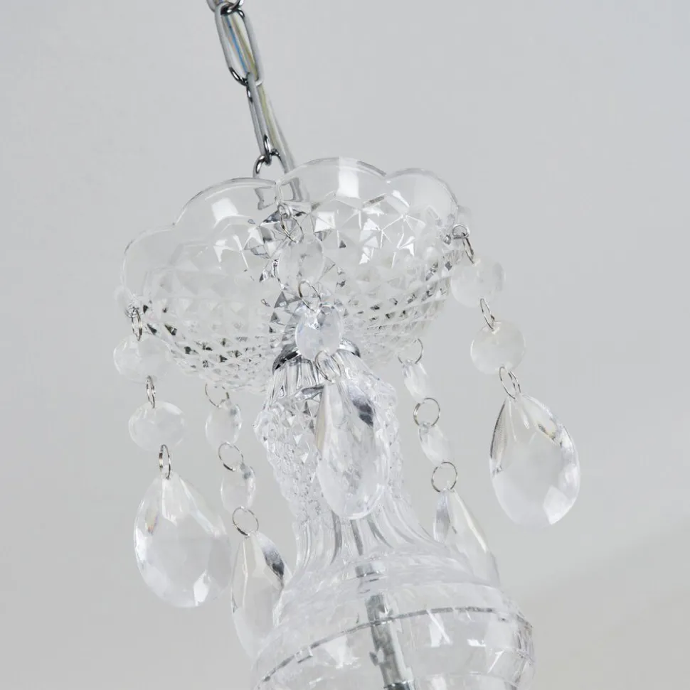 Lustre Malmback Chrome, Transparent, 6 Lumieres