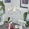 Lustre Malmback Chrome, Transparent, 5 Lumieres