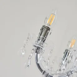 Lustre Malmback Chrome, Transparent, 5 Lumieres