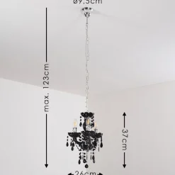 Lustre Malmback Noir, 3 Lumieres