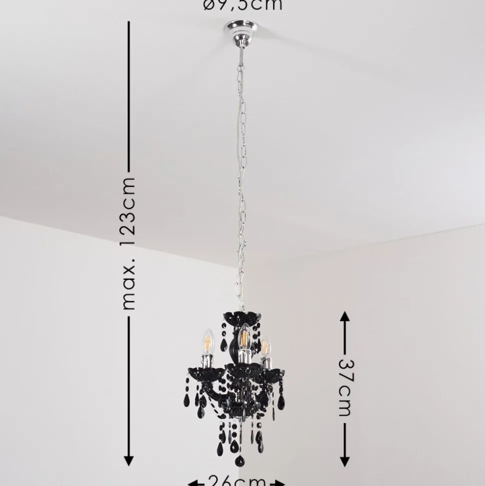Lustre Malmback Noir, 3 Lumieres
