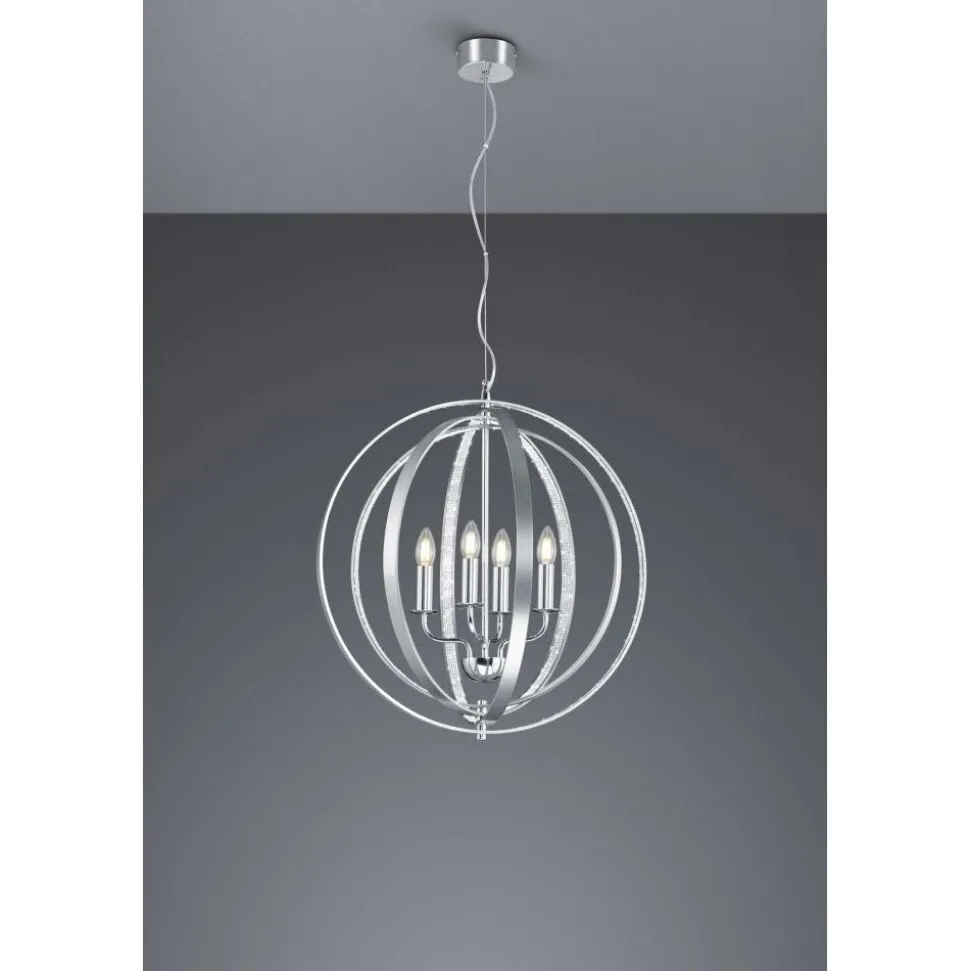 Lustre Trio Candela Aluminium, 4 Lumieres