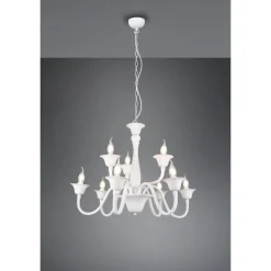 Lustre Trio Elsa Blanc, 9 Lumieres