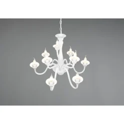 Lustre Trio Elsa Blanc, 9 Lumieres