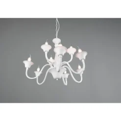 Lustre Trio Elsa Blanc, 9 Lumieres