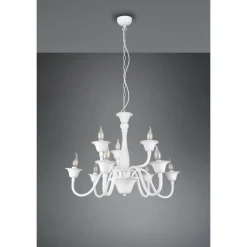 Lustre Trio Elsa Blanc, 9 Lumieres