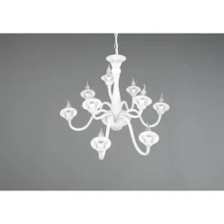 Lustre Trio Elsa Blanc, 9 Lumieres