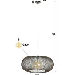 Lustreagueda Brun Fonce, Nickel Mat, Noir, 1 Lumiere