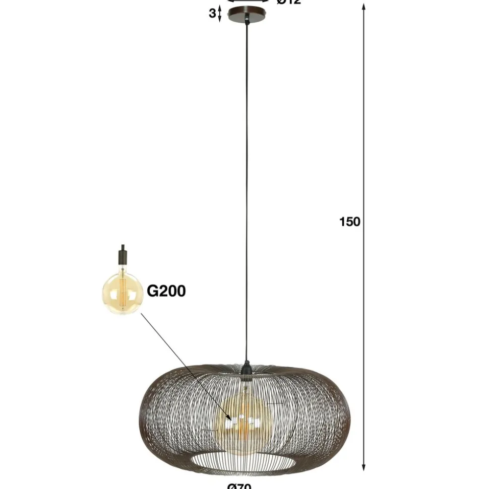 Lustreagueda Brun Fonce, Nickel Mat, Noir, 1 Lumiere