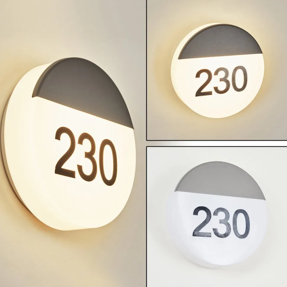 Numero D'Adresse Eclaire Eppeland Led Anthracite, 1 Lumiere