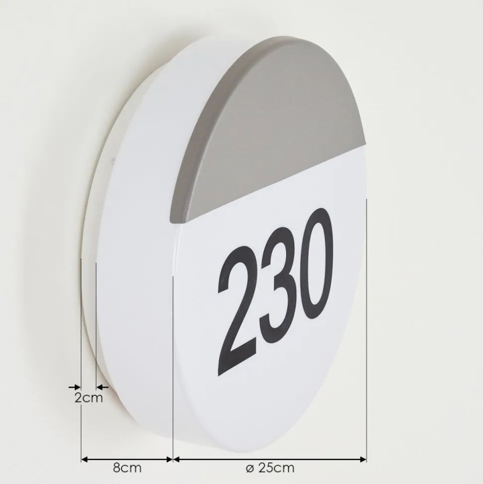 Numero D'Adresse Eclaire Eppeland Led Anthracite, 1 Lumiere