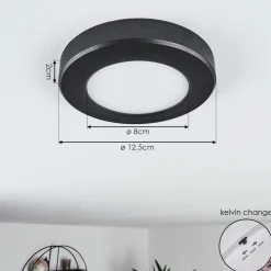 Panneau Led Canditas Noir, 1 Lumiere