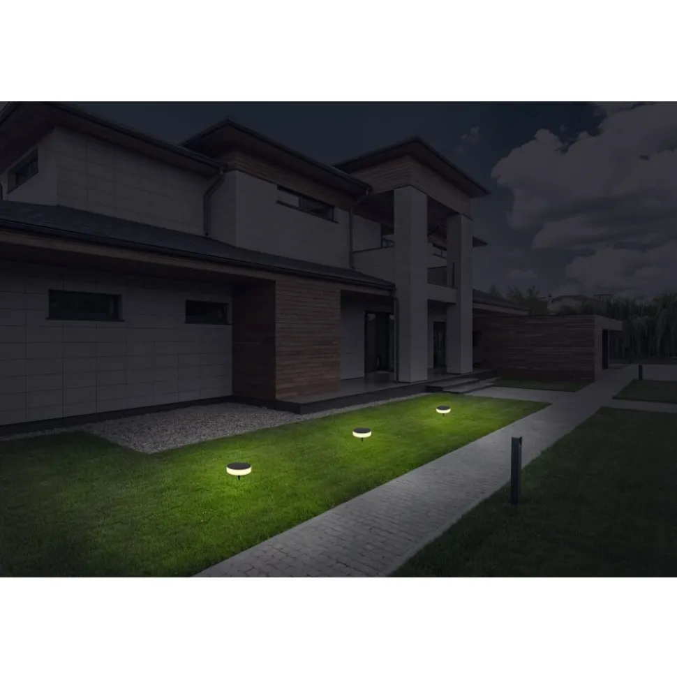 Pique De Terre Globo Solar Led Noir, 1 Lumiere