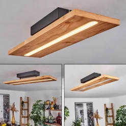 Plafonnier Adak Led Noir, 1 Lumiere