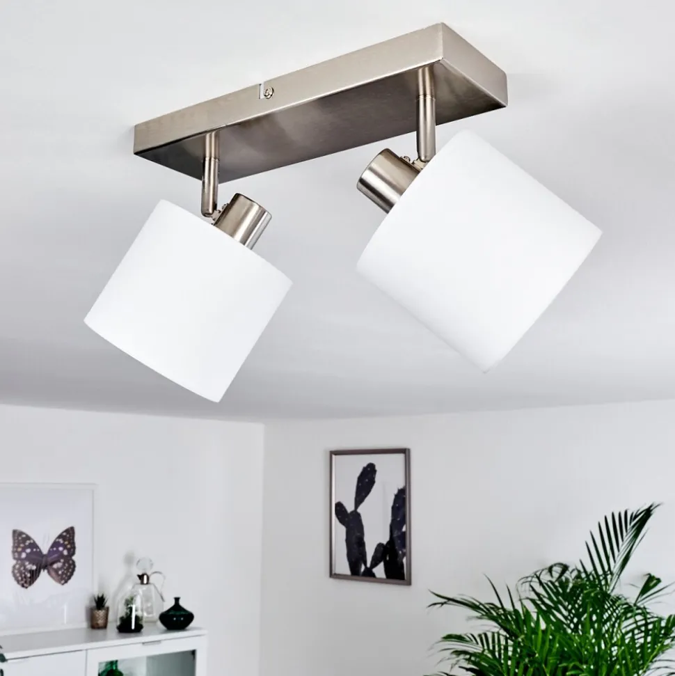 Plafonnier Alsen Nickel Mat, 2 Lumieres