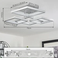 Plafonnier Bacolod Led Aluminium, 1 Lumiere