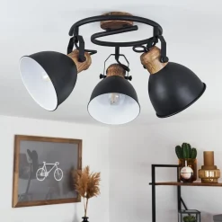 Plafonnier Banjul Noir, 3 Lumieres