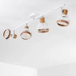 Plafonnier Bariloche Chrome, Blanc, 4 Lumieres
