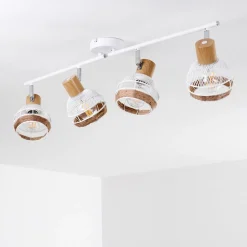 Plafonnier Bariloche Chrome, Blanc, 4 Lumieres