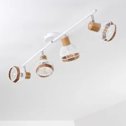 Plafonnier Bariloche Chrome, Blanc, 4 Lumieres