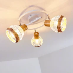 Plafonnier Bariloche Chrome, Blanc, 3 Lumieres