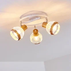 Plafonnier Bariloche Chrome, Blanc, 3 Lumieres