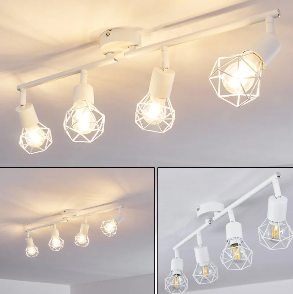 Plafonnier Baripada Blanc, 4 Lumieres