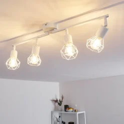 Plafonnier Baripada Blanc, 4 Lumieres
