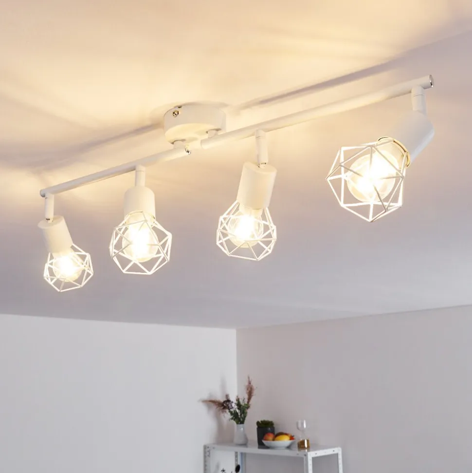 Plafonnier Baripada Blanc, 4 Lumieres