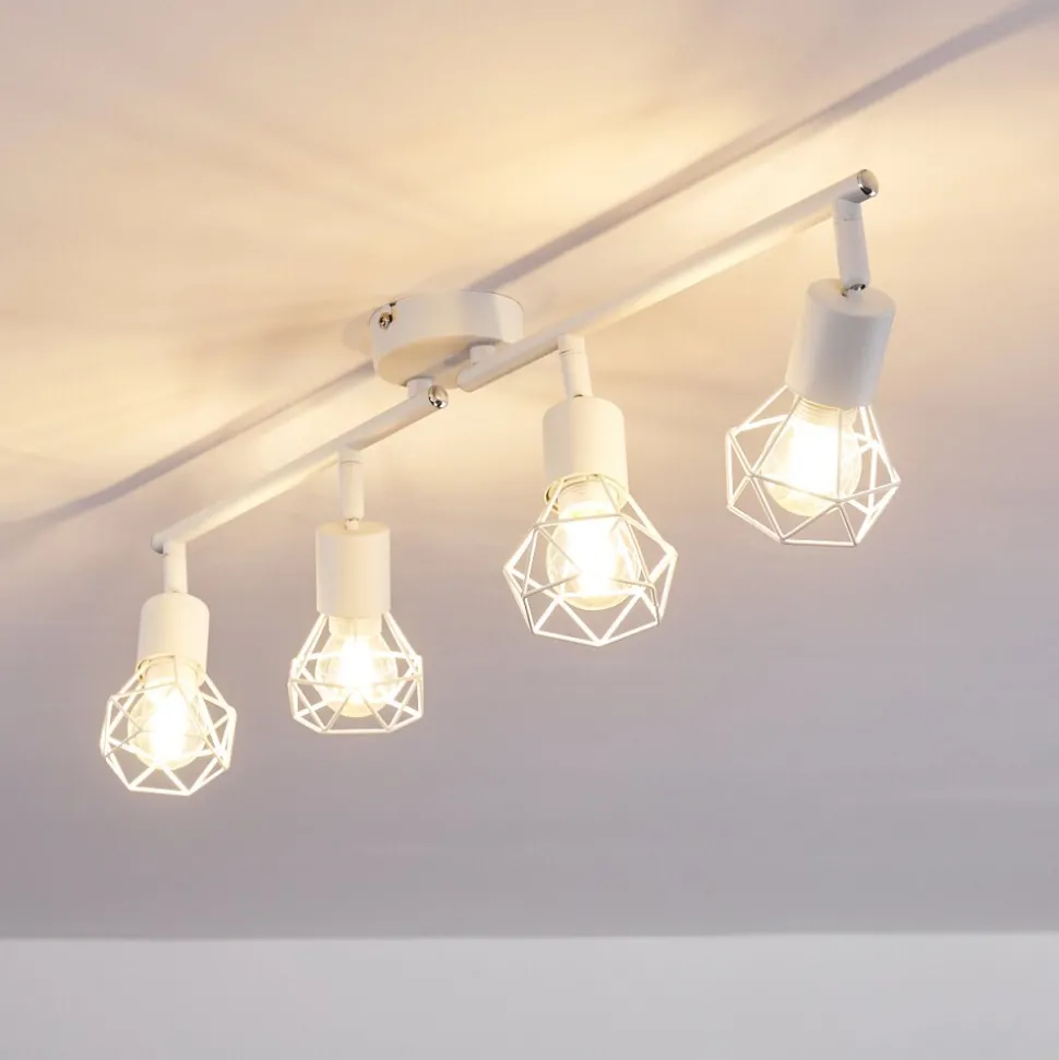 Plafonnier Baripada Blanc, 4 Lumieres