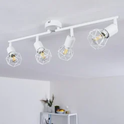 Plafonnier Baripada Blanc, 4 Lumieres