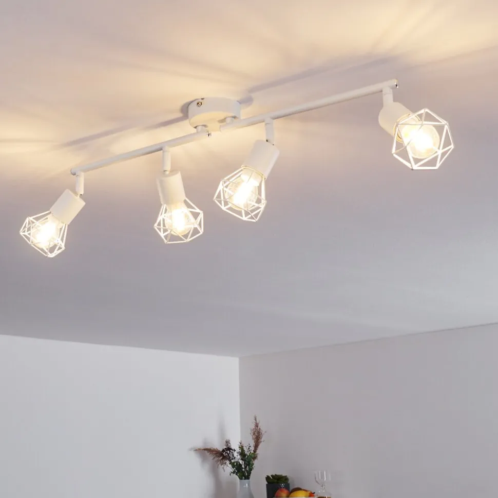 Plafonnier Baripada Blanc, 4 Lumieres