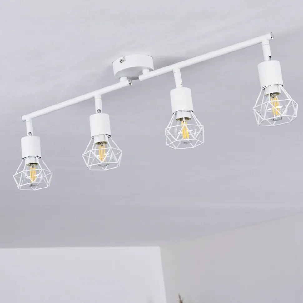 Plafonnier Baripada Blanc, 4 Lumieres